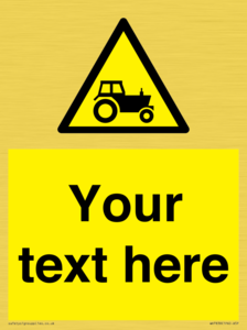 Custom warning farm machinery